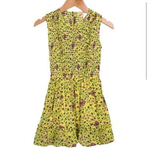 Banjanan Girls’ Sleeveless Yellow Floral Dress